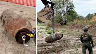 Italian army detonates World War II bomb found in dried-up river Po