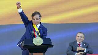 Former guerrilla leader takes oath as Colombia’s first leftist president