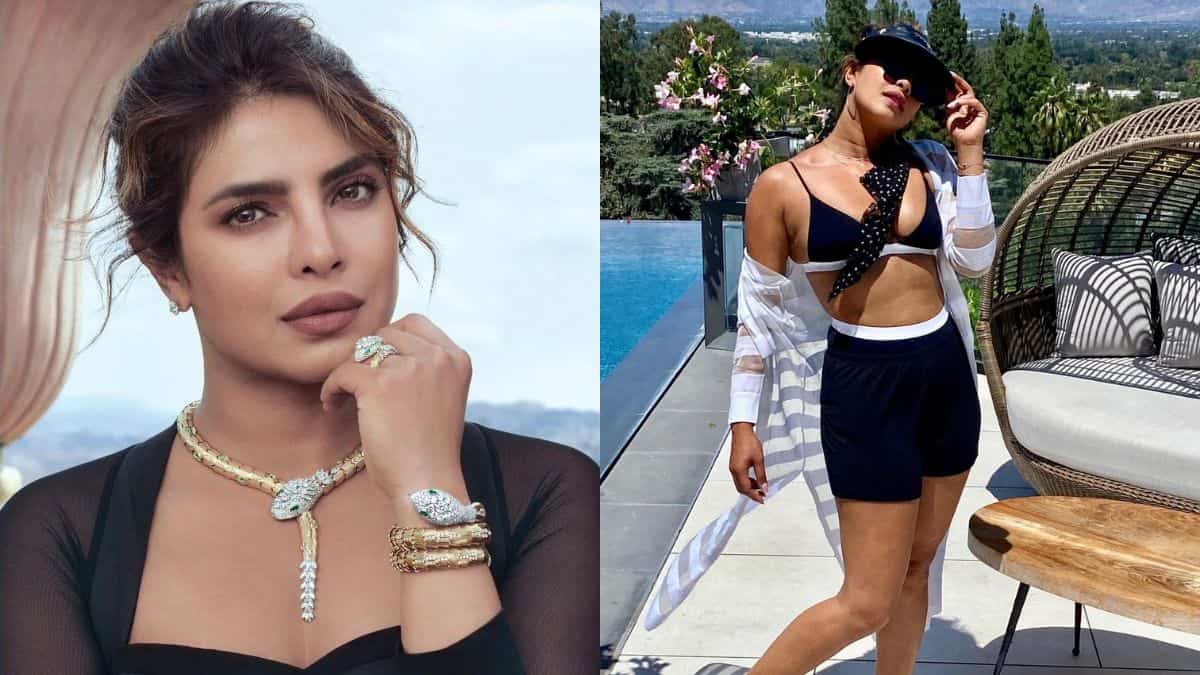 Priyanka Chopra Jonas soaks the sun in black-white poolside ensemble in LA Priyanka Chopra Jonas soaks the sun in black-white poolside ensemble in LA