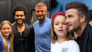 David Beckham enjoys a night out with daughter Harper at The Weeknd's Miami concert