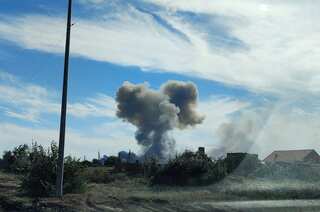 Russia says 'detonation of ammunition' caused blast at Crimea military airbase