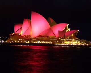 Sydney's Opera House glimmers in pink in honour of Olivia Newton-John