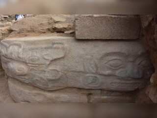 In pics - Face of a king found on a wall in an ancient pyramid in China