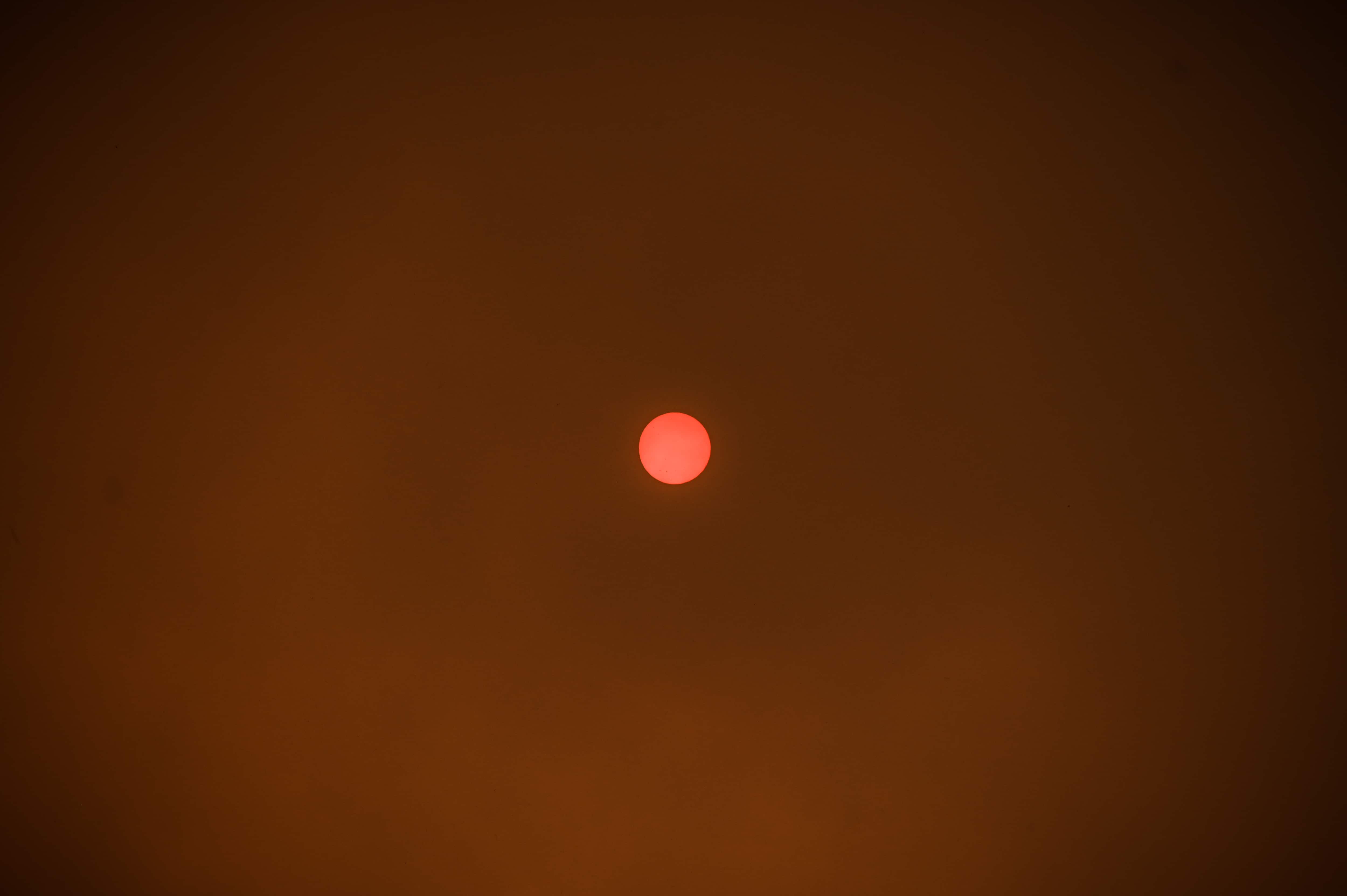 Wildfire smoke overpowers the Sun