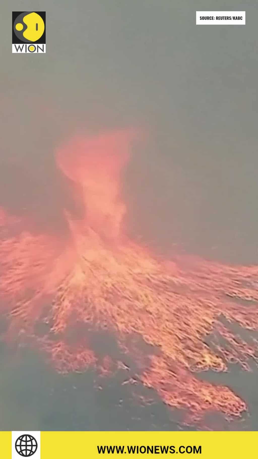 Watch: Aerial footage of 'firenado' amid raging California brush fire