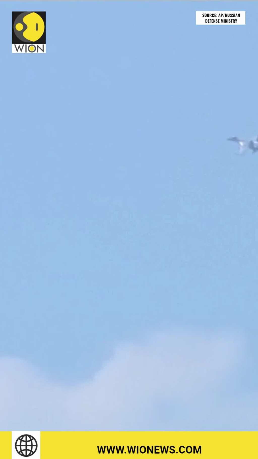 Russian Defence Ministry releases footage of SU-35 jet in action over Ukrainian skies