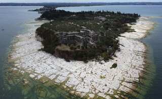 Italy's Lake Garda shrinks close to record lows due to drought