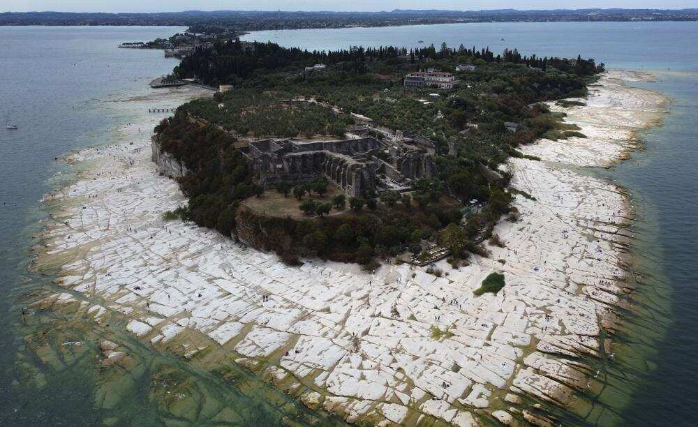 Italy's Lake Garda shrinks close to record lows due to drought