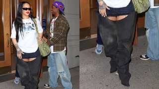 Rihanna grabs eyeballs in dramatic thigh-high boots as she steps out with A$AP Rocky