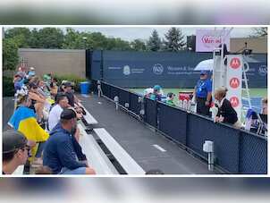 Controversy erupts after spectator asked to remove Ukraine flag at Cincinnati Open by officials - WATCH