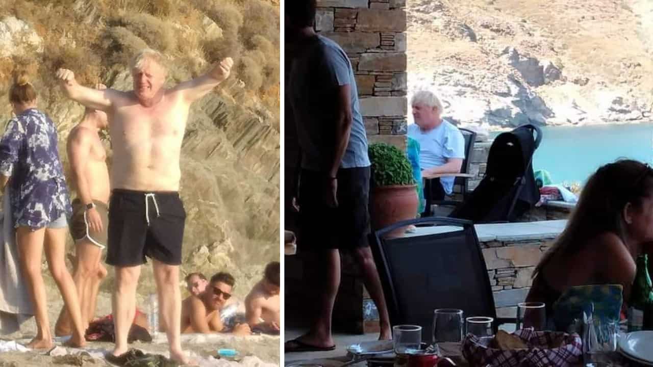 Boris Johnson spotted vacationing at Evia island, Tories insist PM is 'still working' Boris Johnson spotted vacationing at Evia island, Tories insist PM is 'still working'