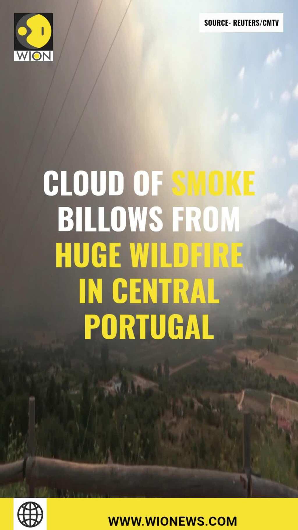 Firefighters battle Portuguese wildfire as smoke reaches Madrid