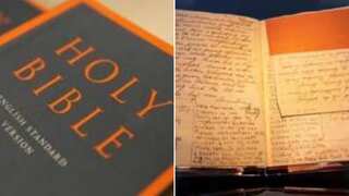 Bible, Anne Frank's diary, and several other books pulled from the shelves in Texas