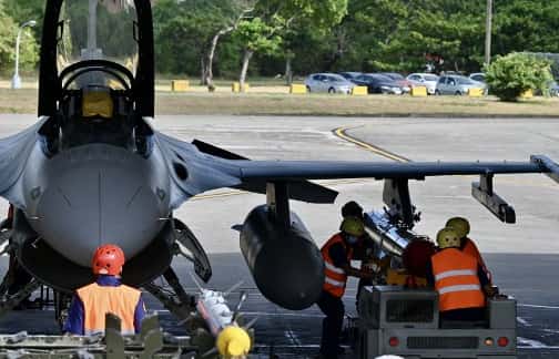 Amid tensions with China, Taiwan showcases advanced US-made fighter jets