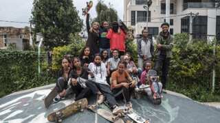 'It makes us happy': Group of Ethiopian girls finds joy in skateboarding despite criticism