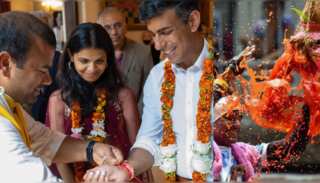 In pics | British PM hopeful Rishi Sunak visits Krishna temple with wife to celebrate Janmashtami