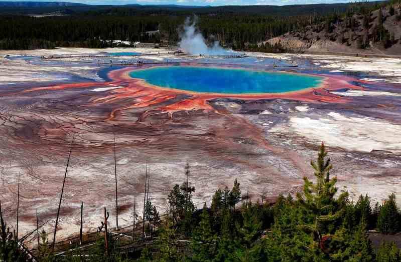 Shoe with foot found floating in hot spring of Yellowstone national park