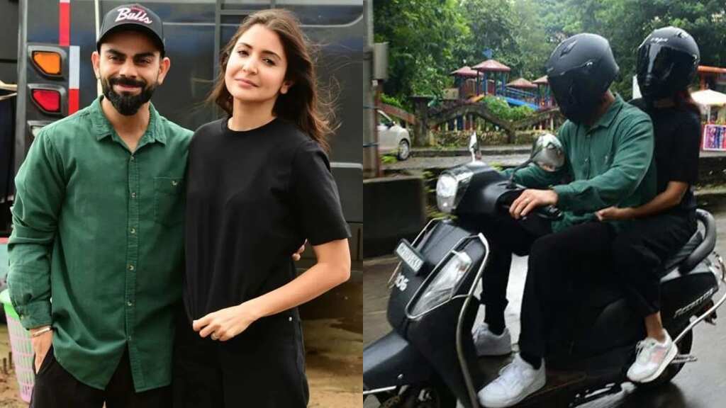Virat Kohli takes Anushka Sharma out for a scooty ride in Mumbai, see viral pics and video