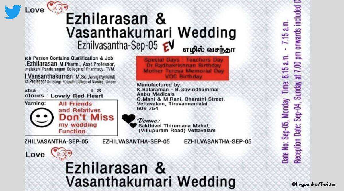 This offbeat wedding invite printed on a medicine leaf is going viral This offbeat wedding invite printed on a medicine leaf is going viral