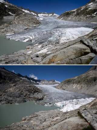 Swiss glaciers have shrunk by half since 1931, and melting faster, study reveals