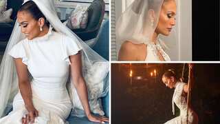 Jennifer Lopez wore three gorgeous Ralph Lauren creations for her wedding; watch the making of these gowns