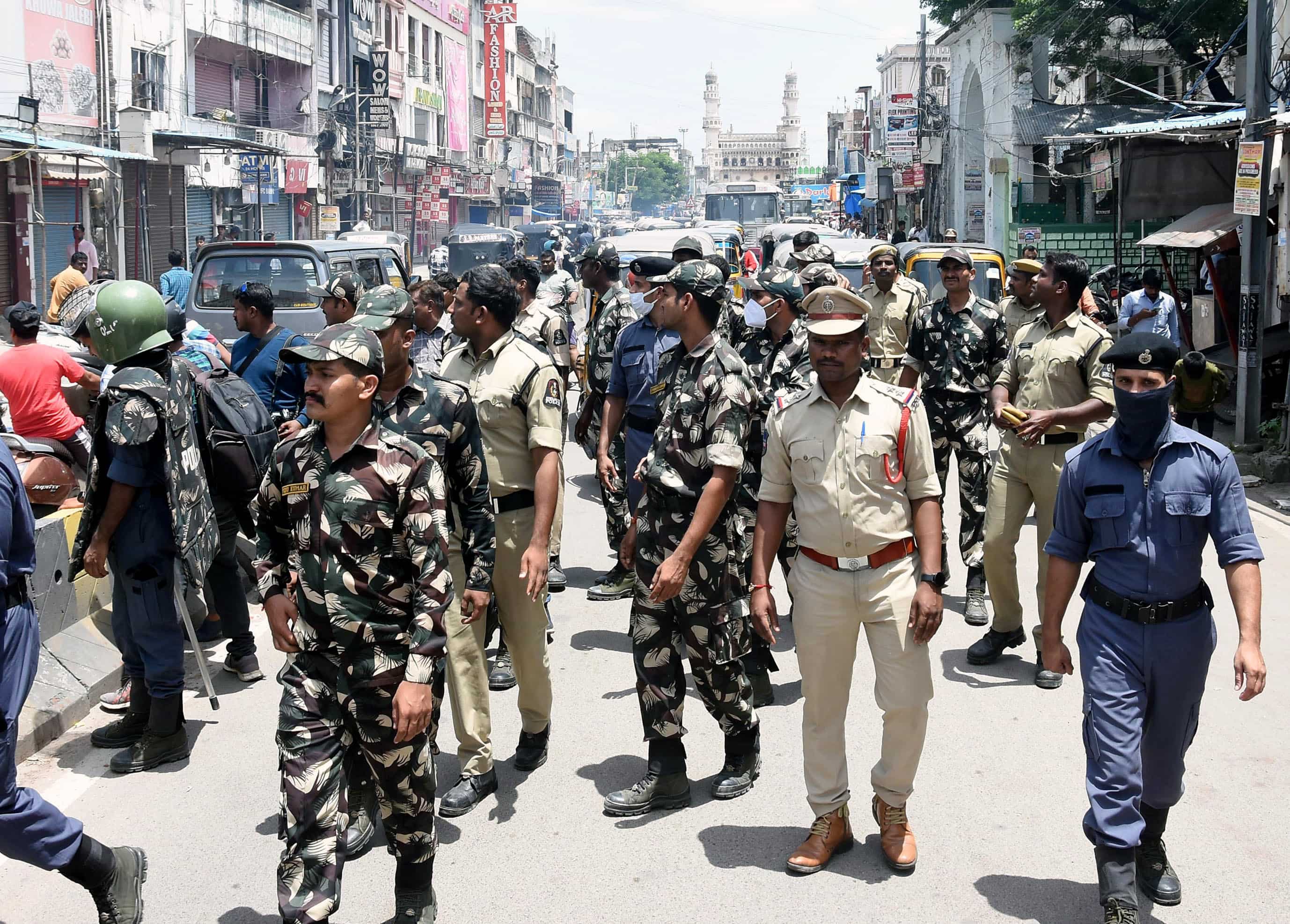 Protests in Hyderabad; BJP leader suspended after remarks against Prophet Muhammad Protests in Hyderabad; BJP leader suspended after remarks against Prophet Muhammad