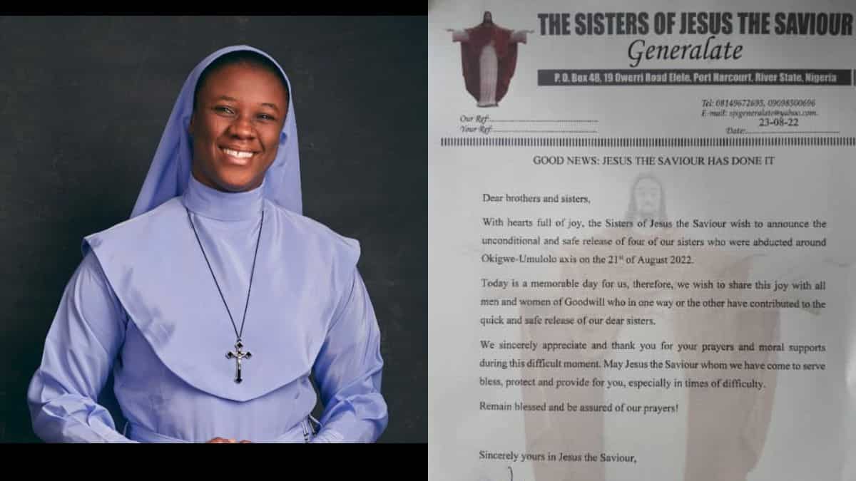 Four abducted catholic nuns in Nigeria regain ‘unconditional’ freedom Four abducted catholic nuns in Nigeria regain ‘unconditional’ freedom