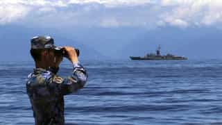 How did China's navy begin to erase imaginary Taiwan Strait median line