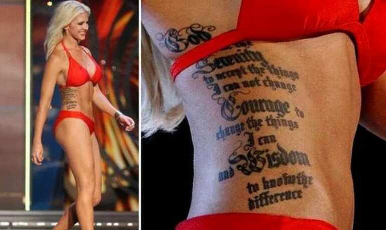Theresa Vail - first to show off her tattoo