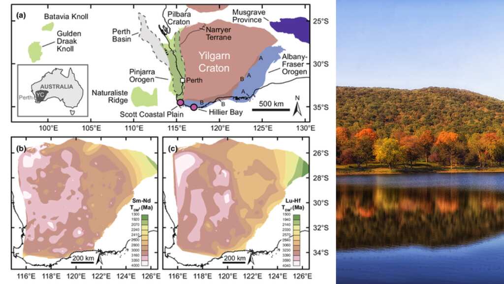 Crust almost as old as the planet and thousands of kilometres long found floating under Australia