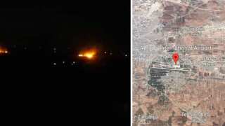 Watch: Four Israeli missiles strike Aleppo airport triggering explosions and fires
