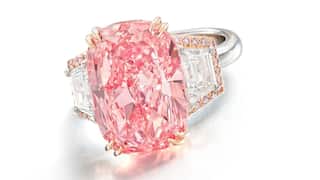An 11.15 carat pink diamond expected to be auctioned off for over $21 million