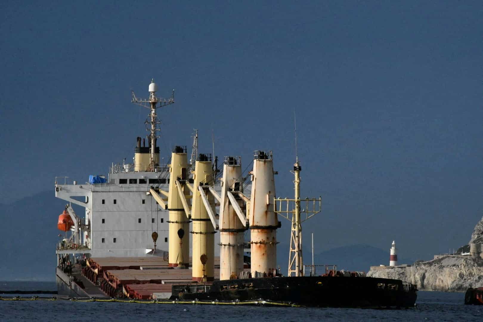 Gibraltar collision: Two tank vents leaking oil from bulk carrier OS 35 sealed