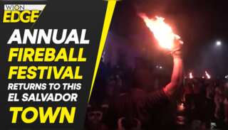 Nejapa town in El Salvador celebrates annual fireball festival