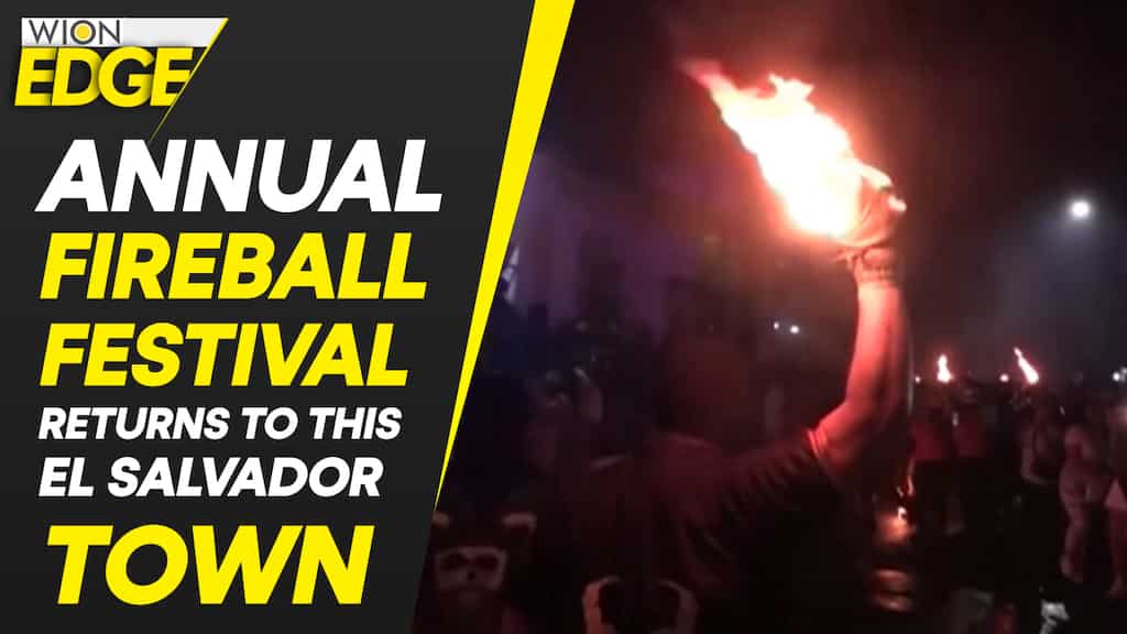 Nejapa town in El Salvador celebrates annual fireball festival