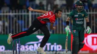Watch: Babar Azam sent packing with quick return catch from Hong Kong’s Ehsan Khan