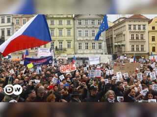 Around 70,000 people protest against government in Prague over rising inflation