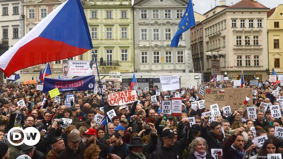 Around 70,000 people protest against government in Prague over rising inflation