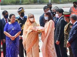 Bangladesh Prime Minister Sheikh Hasina reaches India on a four-day visit