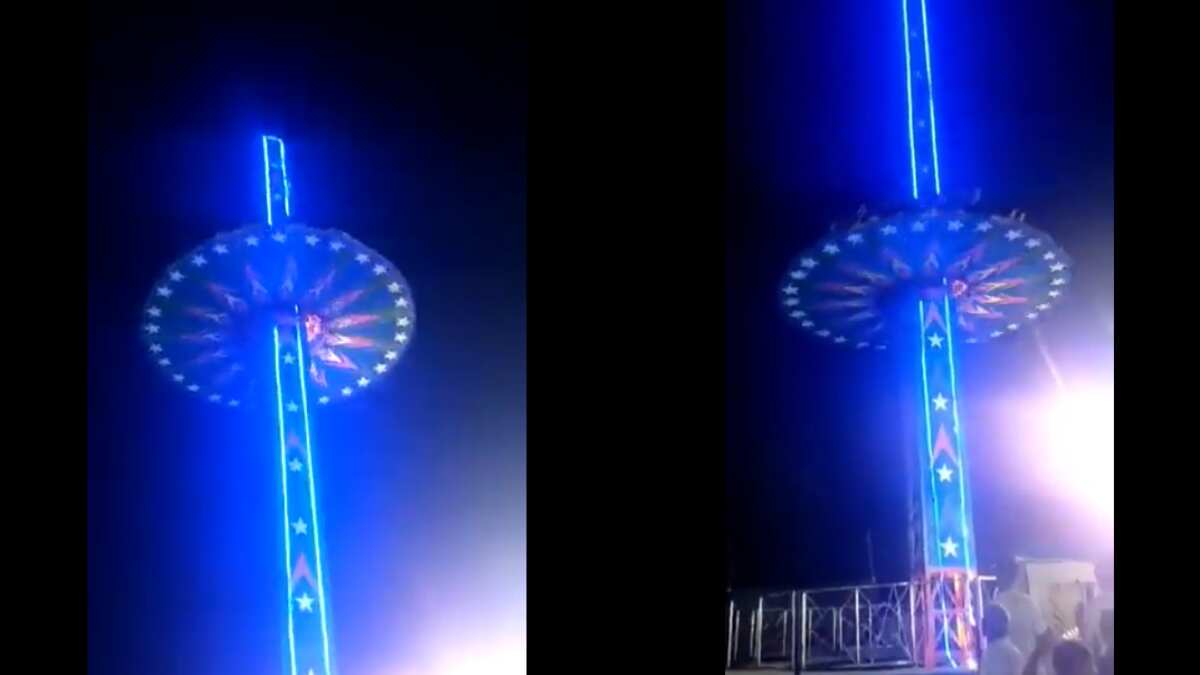 Watch: Swing breaks mid-air at Mohali fair from 50 feet, several injured Watch: Swing breaks mid-air at Mohali fair from 50 feet, several injured