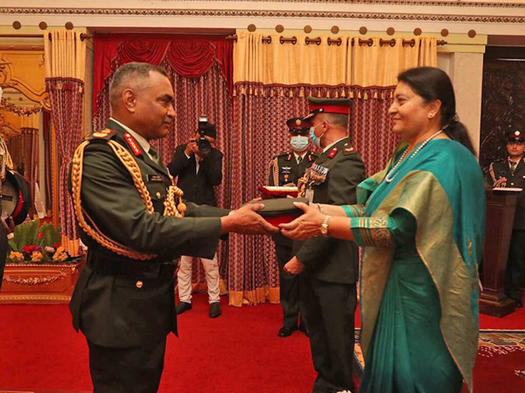 Indian army chief general Manoj Pandey conferred honorary rank of General of Nepal Army