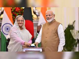India: Sheikh Hasina gets ceremonial reception at President house, all set to hold talks with PM Modi