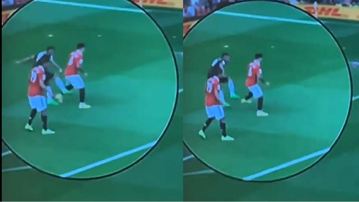 Shocking unseen footage shows Gabriel Jesus kicking Man Utd's Lisandro Martinez in frustration - WATCH Shocking unseen footage shows Gabriel Jesus kicking Man Utd's Lisandro Martinez in frustration - WATCH