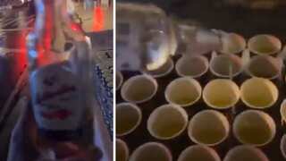 Watch: Marathon runners' drinks spiked with rum by drunk man in Mexico