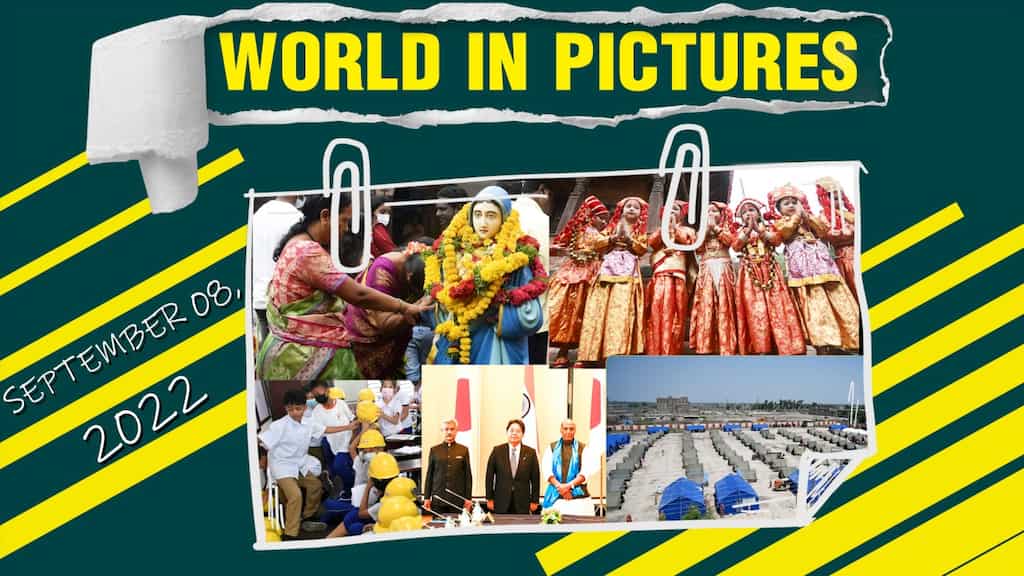 World in Pictures: Devastating floods in Pakistan; 'Kumari Puja' rituals in Nepal