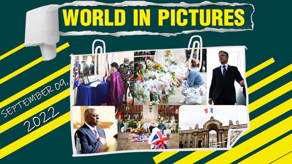 World in Pictures: Floral tributes for Queen at Buckingham Palace; Blinken travels to Brussels