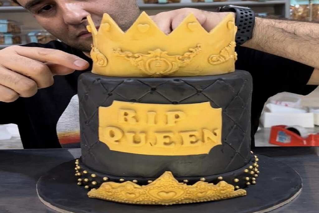 Kashmiri baker pays tribute to Queen Elizabeth II with crown-shaped cake in her favourite flavour
