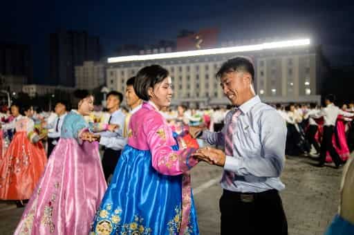 North Koreans enjoying themselves