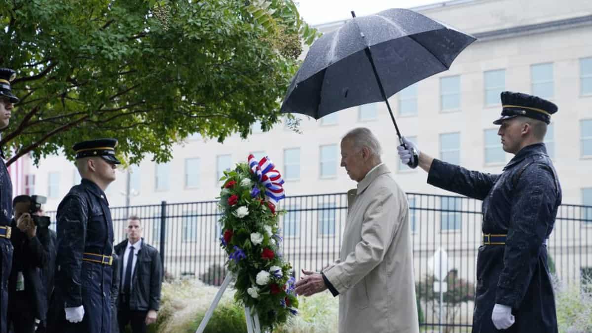 9/11 attacks: Biden lays wreath at Pentagon to honour lost lives on 21st anniversary 9/11 attacks: Biden lays wreath at Pentagon to honour lost lives on 21st anniversary