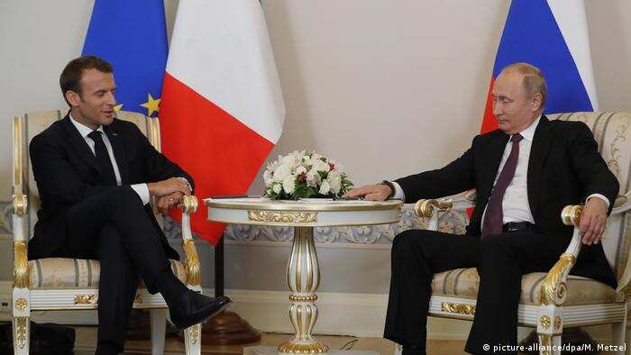 Russian President Vladimir Putin and French counterpart Emmanuel Macron hold talks over nuke plant